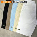 Kit 3 Bermudas Sarja LCT Premium